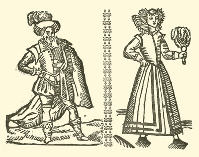 Ilustrace k The Roxburghe Ballads (dřevořez) od (after) English School