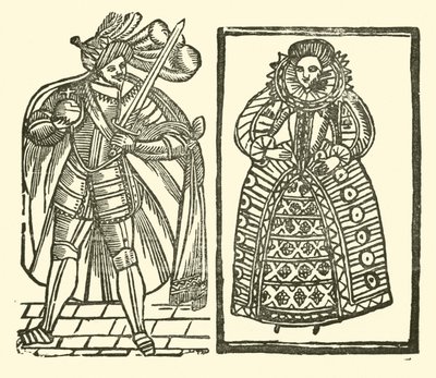 Ilustrace k The Roxburghe Ballads (dřevořez) od (after) English School