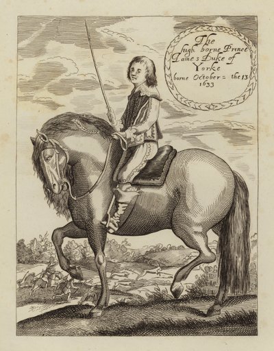 Jakub II a VII, král Anglie, Skotska a Irska, když vévoda z Yorku (lept) od (after) English School
