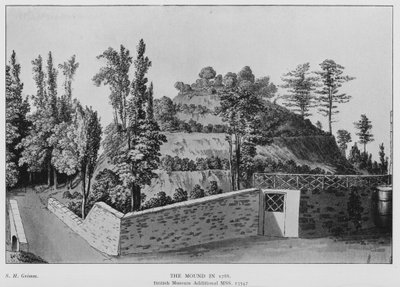 Marlborough, The Mound v roce 1788 (litho) od (after) English School