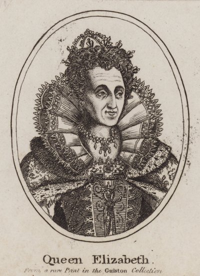 Queen Elizabeth I (rytina) od (after) English School