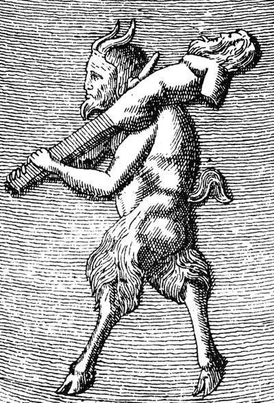 Satyr nesoucí herma, detail z malého přenosného chrámu zasvěceného uctívání Priapa (rytina) (detail 405756) od (after) English School