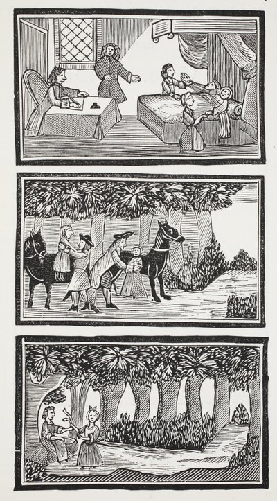Historie dvou dětí v lese, ilustrace z 
