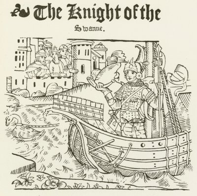 The Knight Of The Swanne (rytina) od (after) English School