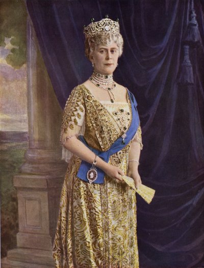 Její Veličenstvo královna Mary (barevná fotografie) od (after) English photographer