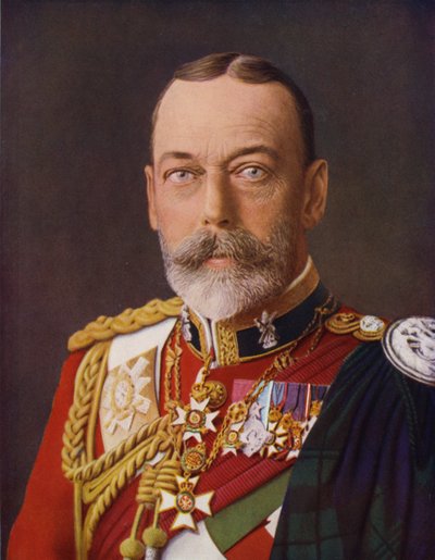 King George jako vrchní plukovník Černé hlídky (barevné foto) od (after) English photographer