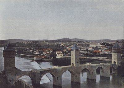 Cahors, Pont Valentre (barevné foto) od (after) French Photographer