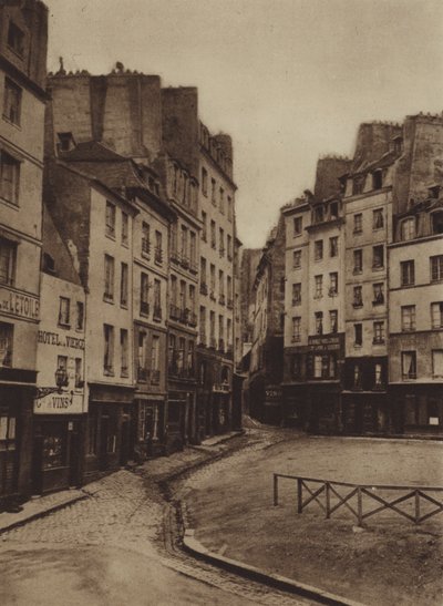 Roh rue Jean-de-Beauvais a rue Lanneau (černobílá fotografie) od (after) French Photographer