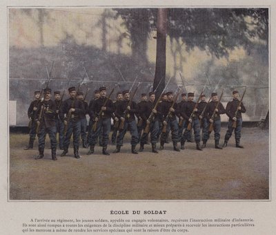 Vojácká škola (barevné foto) od (after) French Photographer