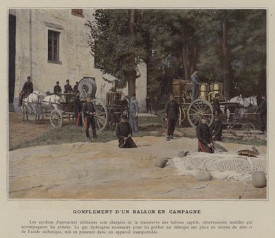 Nafukování balónku v poli (barevné foto) od (after) French Photographer