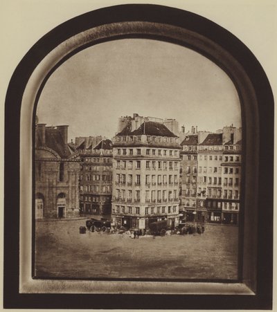 Hotel de Nantes, Place du Carrousel (černobílá fotografie) od (after) French Photographer