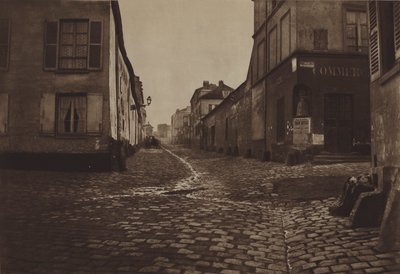 Rue du Cendrier, okres Saint-Marcel (černobílá fotografie) od (after) French Photographer
