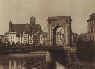Pont Louis-Philippe směrem k pravému břehu (černobílá fotografie) od (after) French Photographer