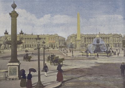 Paříž, Place de la Concorde (barevné foto) od (after) French Photographer