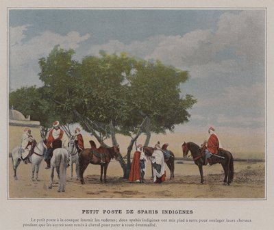 Small Post of Native Spahis (barevné foto) od (after) French Photographer