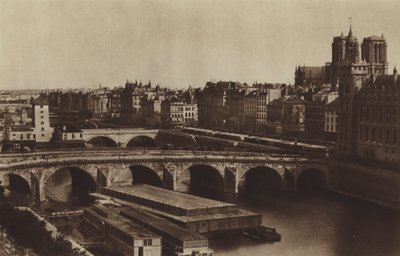 Quays Desaix a Napoleon, dnes Quai de la Corse (černobílá fotografie) od (after) French Photographer