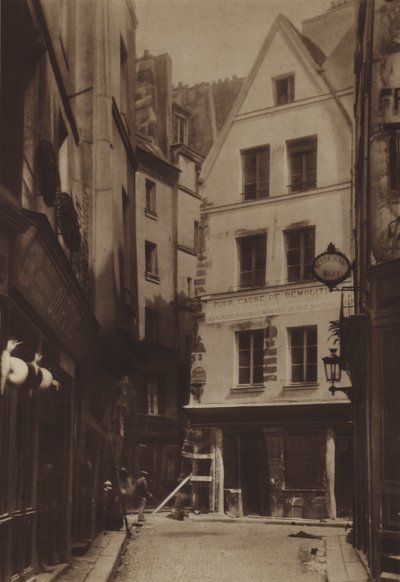 Rue Pirouette a Rue Mondetour (černobílá fotografie) od (after) French Photographer