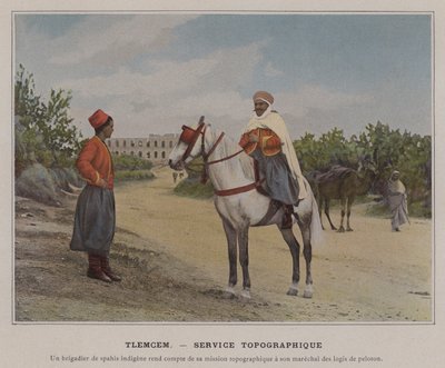 Tlemcen, Topografická služba (barevné foto) od (after) French Photographer