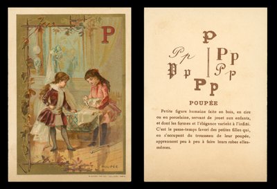 Děti si hrají s panenkami (chromolit) od (after) French School
