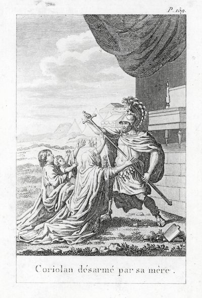 Coriolanus odzbrojený svou matkou (rytina) od (after) French School