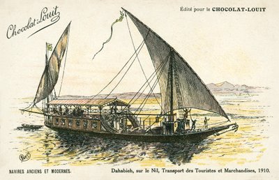 Dahabieh na Nilu, přeprava turistů a zboží od (after) French School