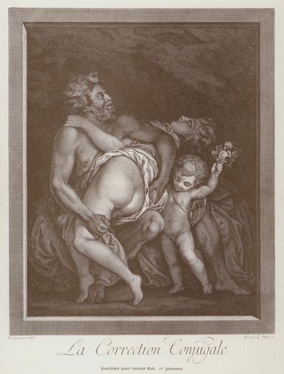 Oprava manželství, francouzská karikatura od (after) French School