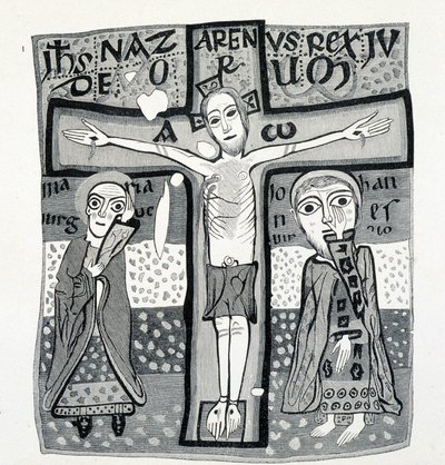 Náboženské umění, Kristus na kříži. 12. století. od (after) French School