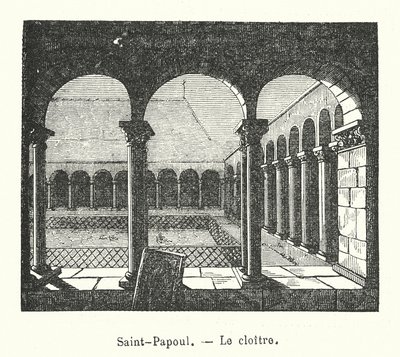 Saint-Papoul, Klášter (rytina) od (after) French School