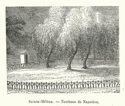 Sainte-Helene, Napoleonova hrobka (rytina) od (after) French School