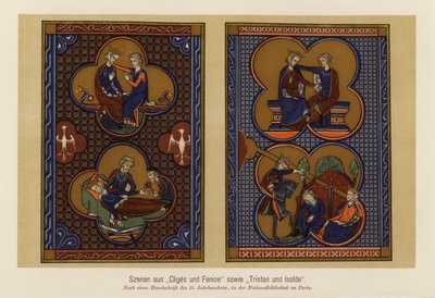 Scény z oper Cliges a Fenice a Tristan a Isolda od (after) French School