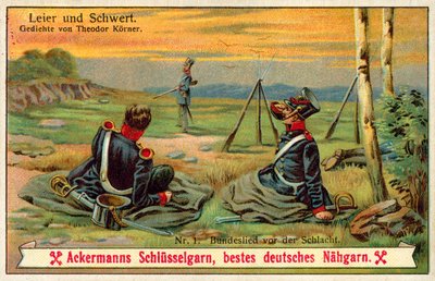 Konfederační píseň před bitvou (chromolitho) od (after) German School
