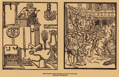 Středověké tresty (dřevoryt) od (after) German School