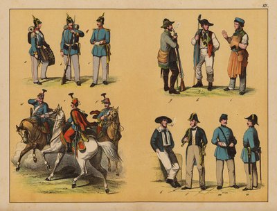 Povolání mužů (barevná litografie) od (after) German School