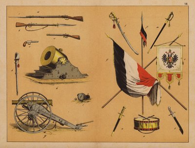 Zbraně (barevná litografie) od (after) German School