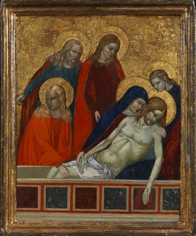 Pohřeb Krista, možná 19. století (tempera na panelu) od (after) Italian School