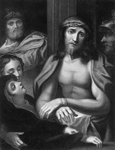 Ecce Homo (rytina) od (c.1489-1534) (after) Correggio