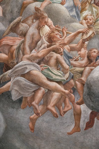 Úhly hrající na hudební nástroje, , detail 3660852 od (c.1489 1534) Correggio