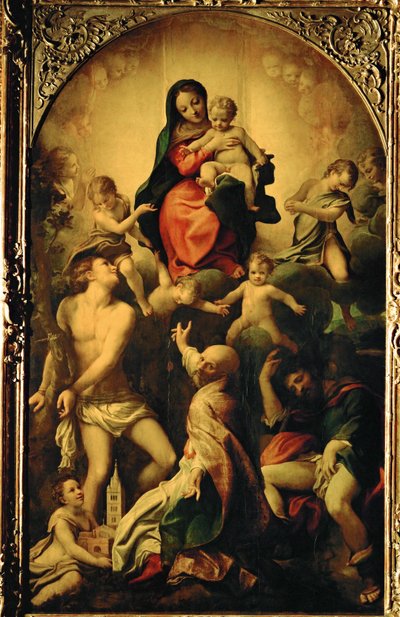 Madona svatého Šebestiána ... od (c.1489 1534) Correggio