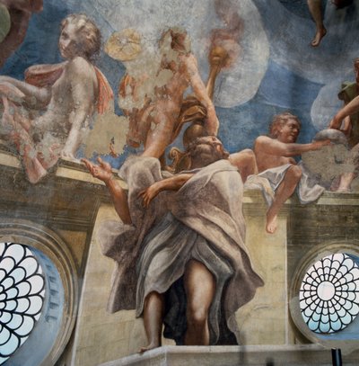 Ephebes, detail z Nanebevzetí Panny Marie od (c.1489 1534) Correggio