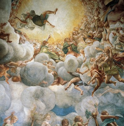 Eva a Marie na vzestupu, detail z Nanebevzetí Panny Marie od (c.1489 1534) Correggio