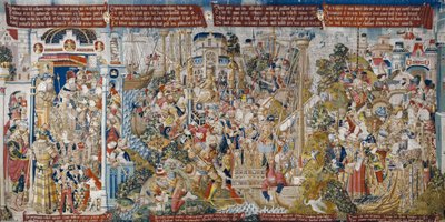 Der Trojanische Krieg: Die Entführung der Helena, um 1470 von (fl.1450-75) Master of Coetivy