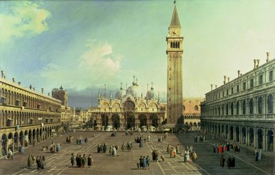 Piazza San Marco, Benátky, kolem 1730-35 od Giovanni Antonio Canal