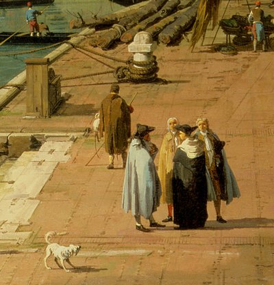 Riva degli Schiavoni, při pohledu na západ (detail 134746) od Giovanni Antonio Canal