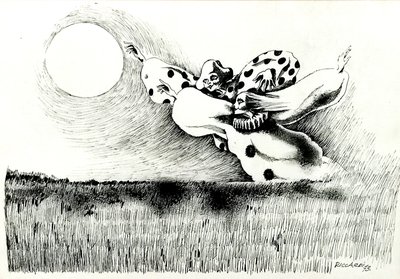 G. C. Riccardi, Bez názvu, 1973, Tinte auf Papier, 50x70, Italien. od Gian Carlo Riccardi