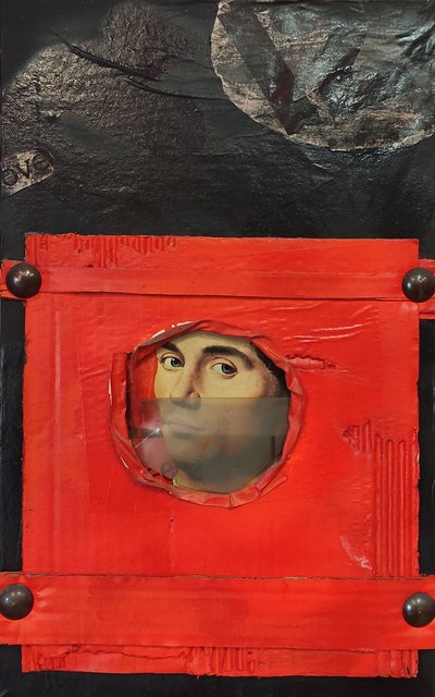 G. C. Riccardi, Breve corsa, 1986, Gemischte Technik, 60x80, Italien. od Gian Carlo Riccardi
