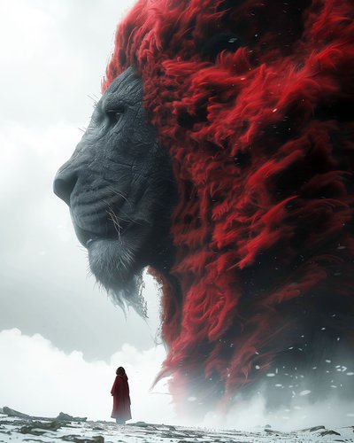 Lion  Man : fantastický design plakátů pro výtisky na zeď od F. Abderrahim