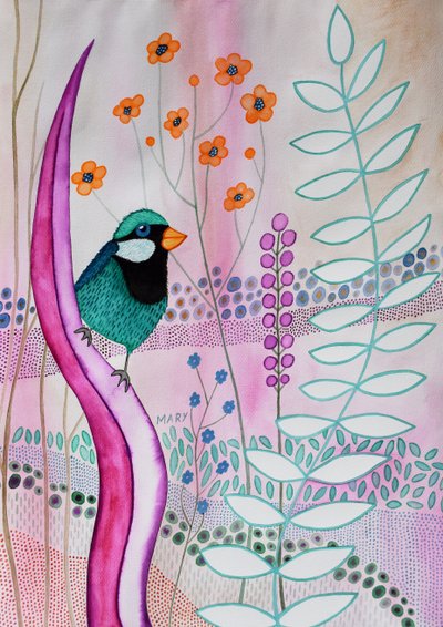 Fantasy pták od Marys Watercolors