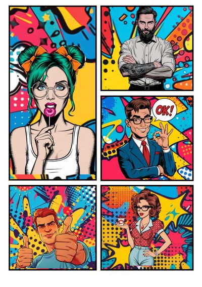 Komiks Popart "OK" od Mario Witt