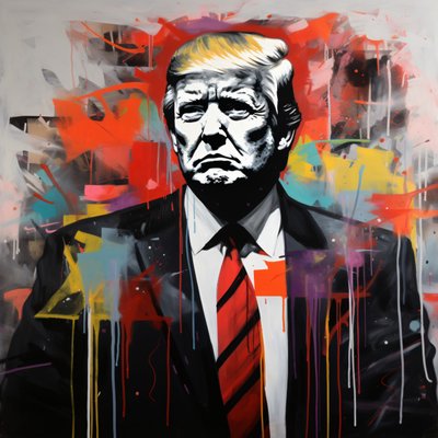 Donald Trump graffiti  street art kresba, online, plakát výtisky kvalita od F. Abderrahim