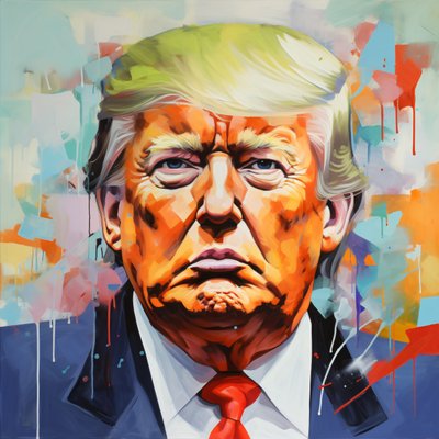 Donald Trump plátno olejomalba tisk, zarámované dřevěné nástěnné umělecké výtisky od F. Abderrahim